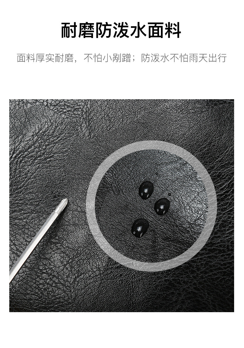 Portable travel bag, soft PU leather, multifunctional