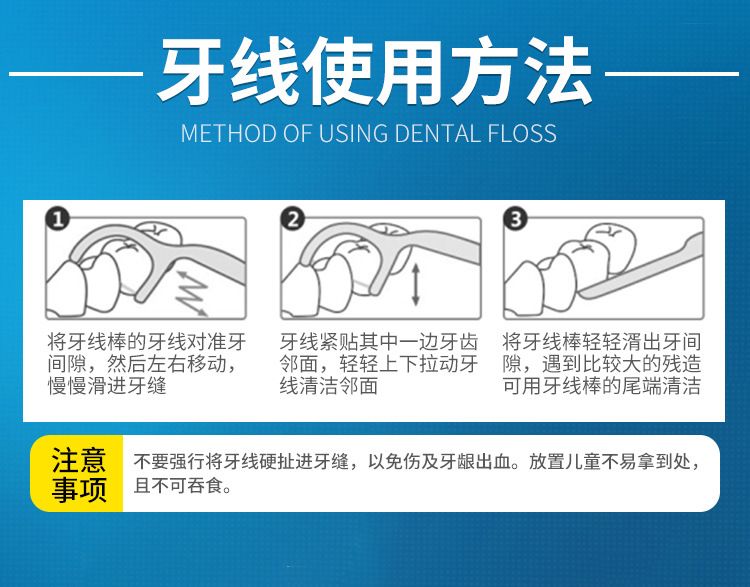 Yijijie disposable dental floss sticks, 150 pieces