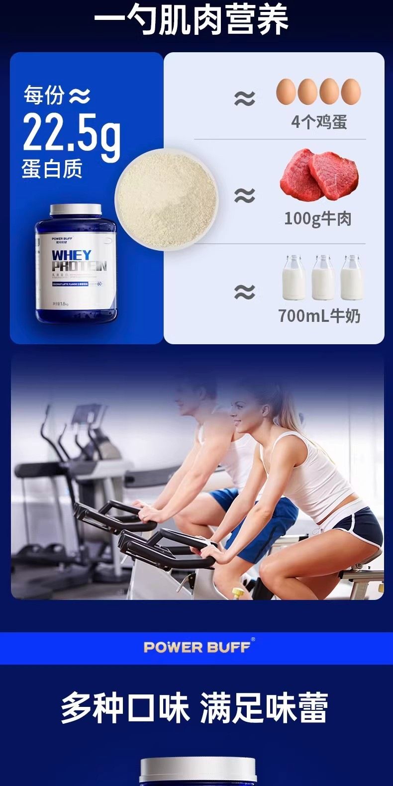 Ziguang Youjian POWER BUFF whey protein powder 4 lbs