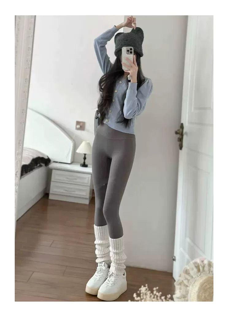 Damen-Yoga-Leggings, Shark-Modell, Taillenlifter, eng anliegend