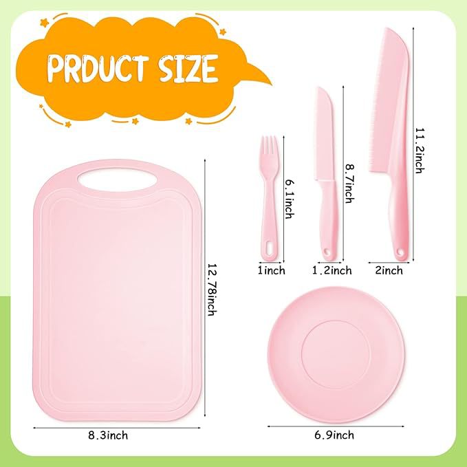 Children's plastic knife set, early learning, cake and fruit cutting