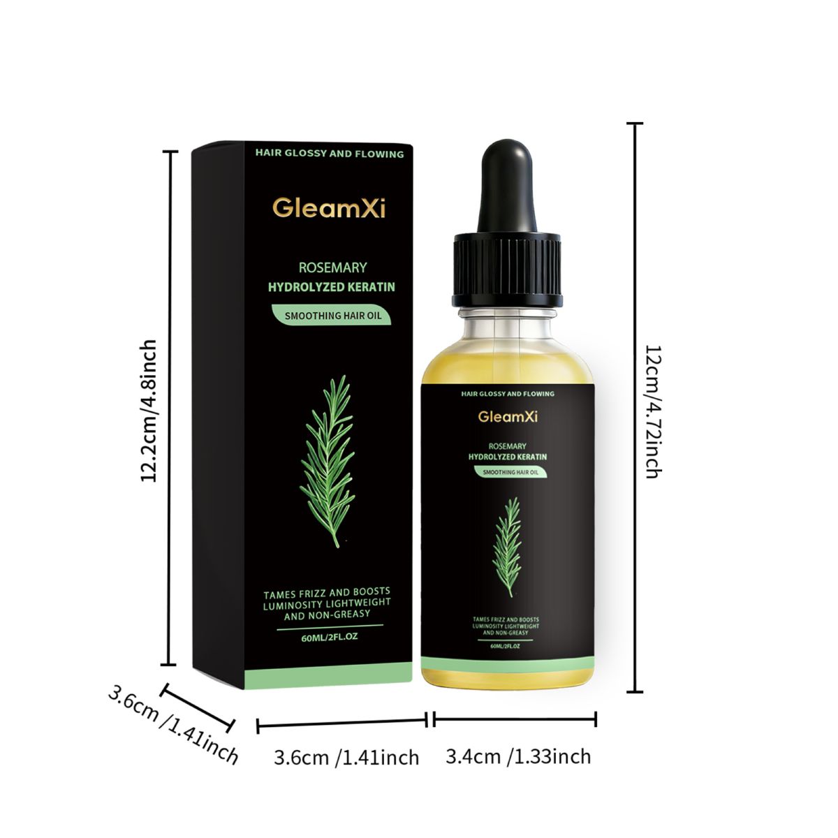 GleamXi rosemary hair care oil with herbal extracts