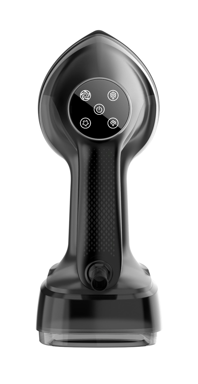 Handheld garment steamer, large tank, suction type