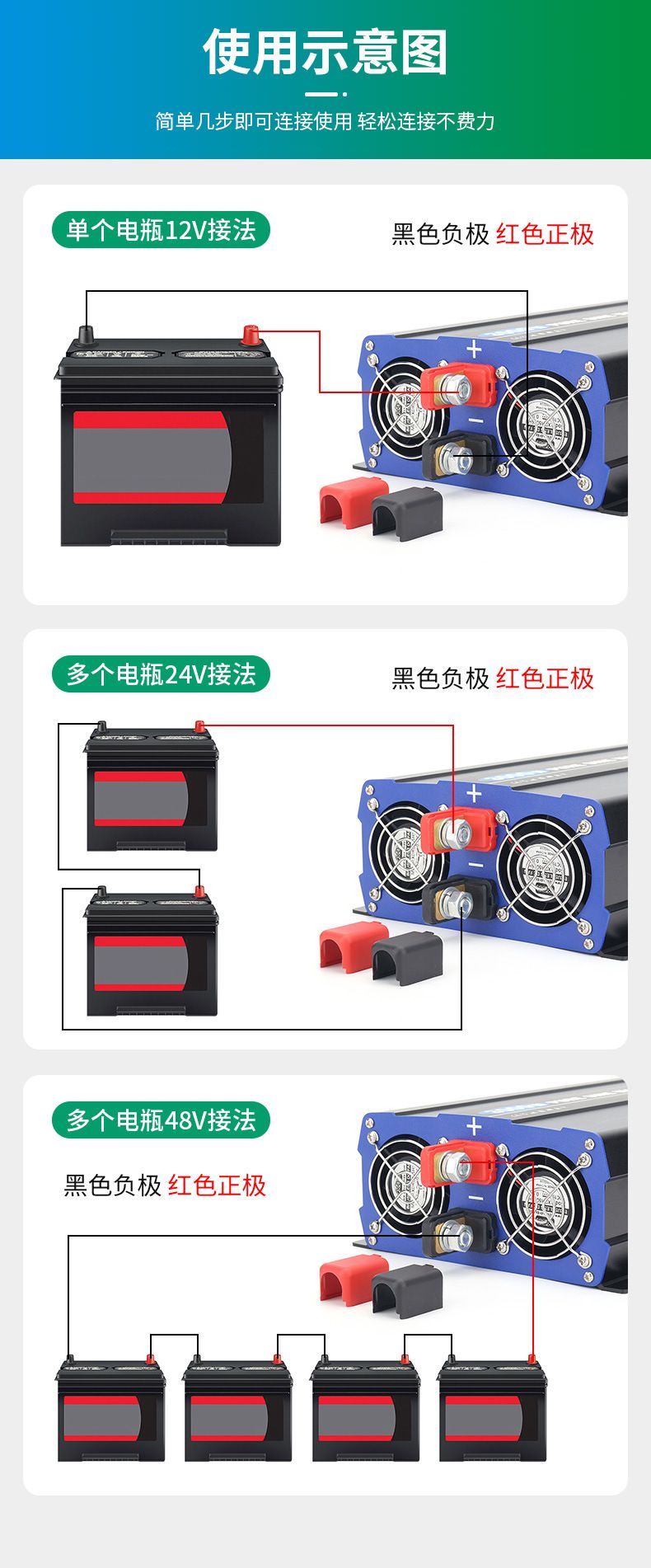 1500W sinüs dalga invertörü 12V 24V 48V
