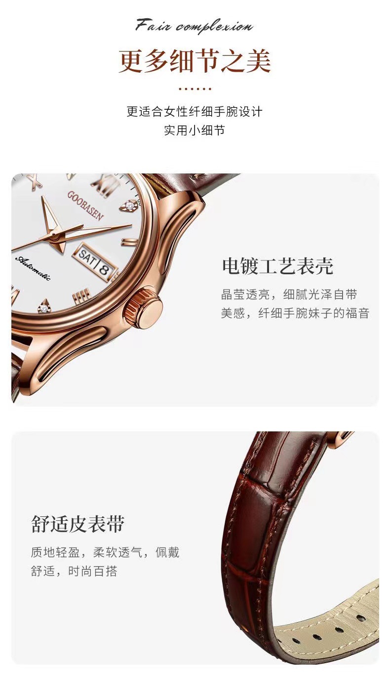 Elmaslı su geçirmez çift saati, erkek ve kadın