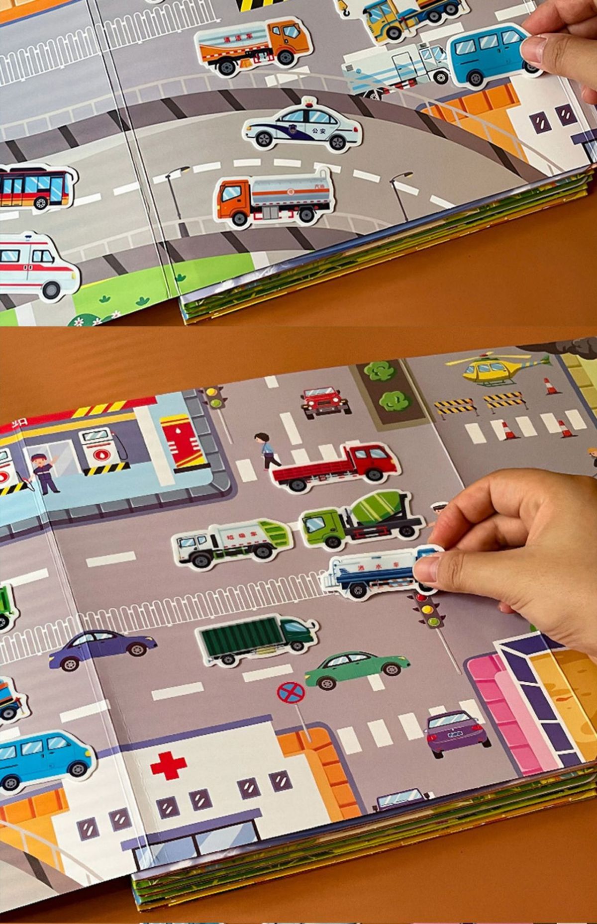 Kinder-Gel-Stickerbuch wiederverwendbar 2-6 Jahre Konzentrationstraining
