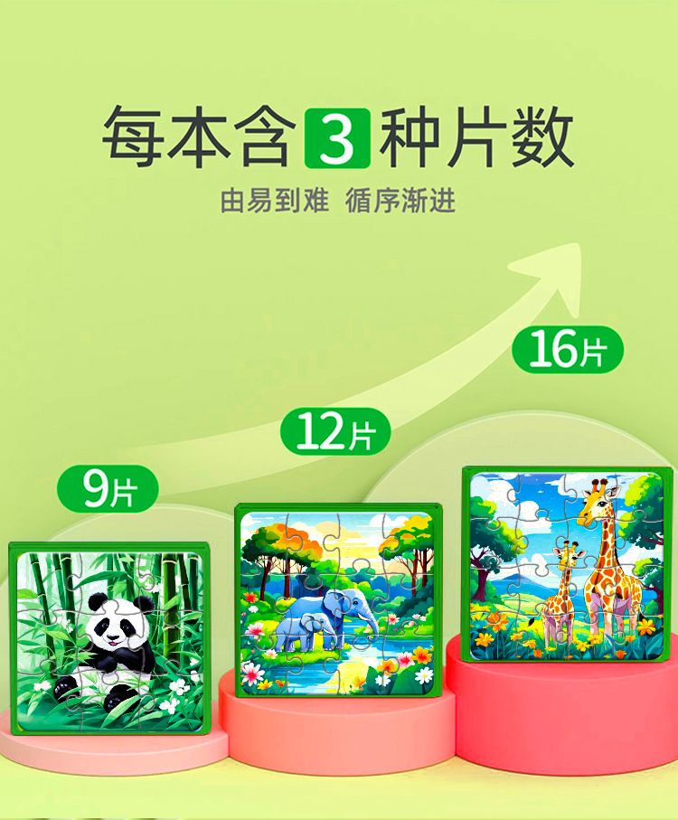 Magnetisches Puzzle Spielzeug, 3-6 Jahre, klappbar, Frühförderung