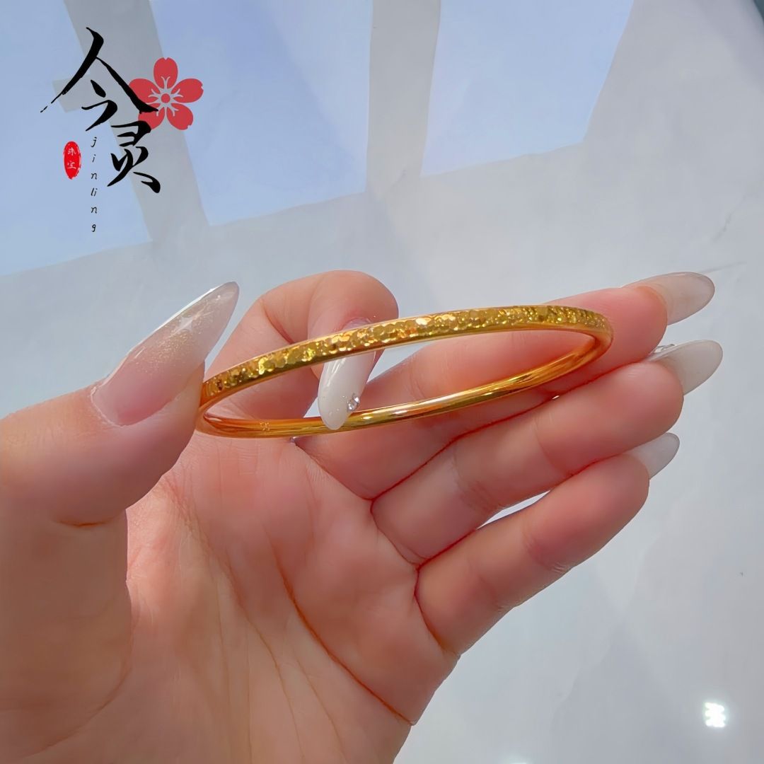 3mm Goldarmband, glitzernd, Damenmodedesign