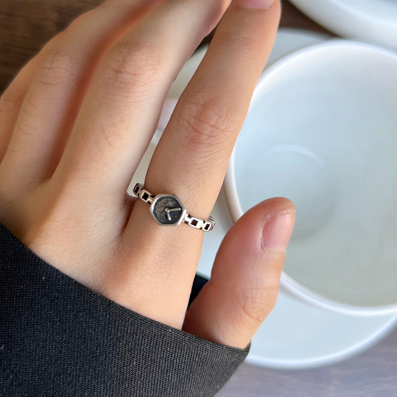 925er Silberring Damen, verstellbar offen