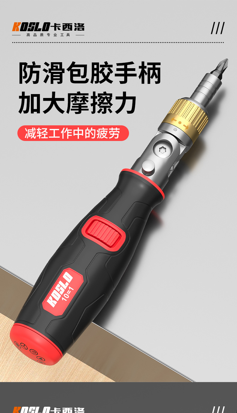 Multi-function Ratchet Screwdriver Set, Bidirectional, Chromium-Vanadium Steel