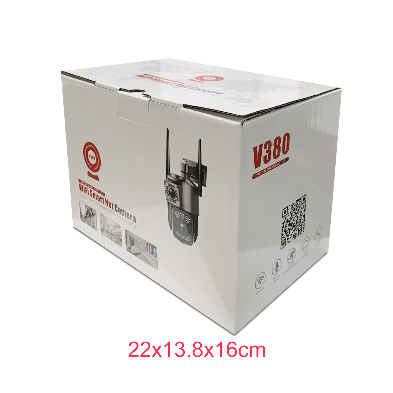 V380 Pro Sicherheitskamera Dual-Objektiv 1080P WIFI Außen