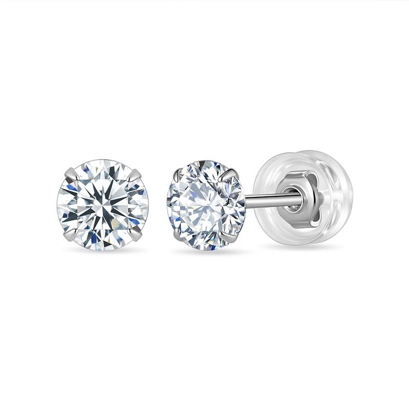 S925 moissanit küpe hipoalerjenik kütikül piercing