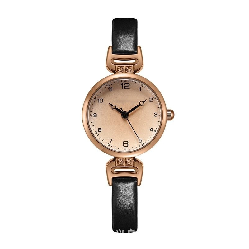 Rose gold taşlı kadın kol saati kuvars dijital kadran