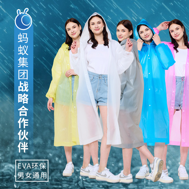 Disposable Raincoat Full-Body Heavy-Duty Long-Style Outdoor Rain Poncho Unisex Portable Hiking Water-Resistant