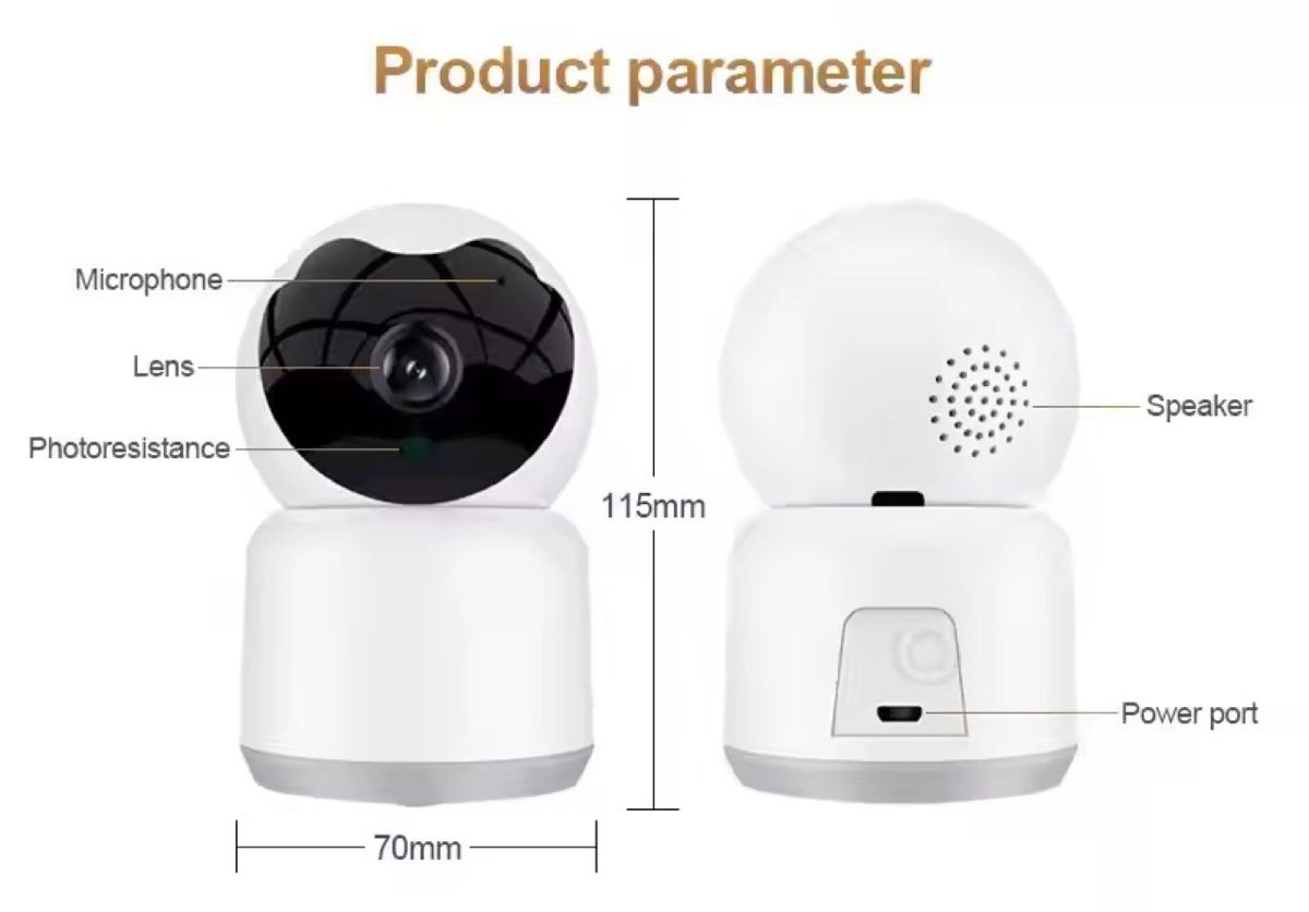 WiFi smart camera, 360 degree, night vision