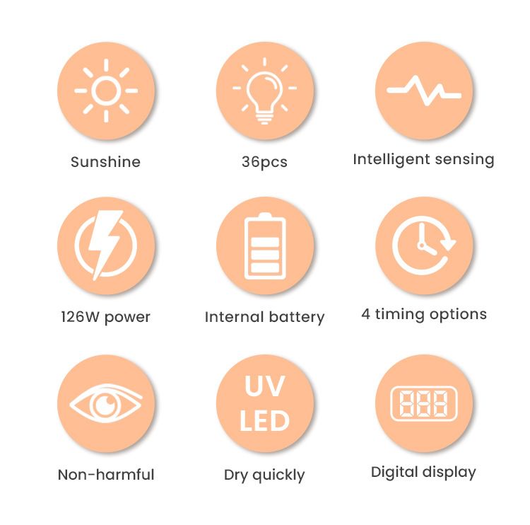 UV tırnak kurutucu lambası, akıllı kablosuz LED ışık terapisi