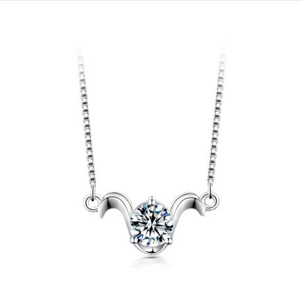 Burç Kolye, 925 Gümüş, 1 Karat Moissanite