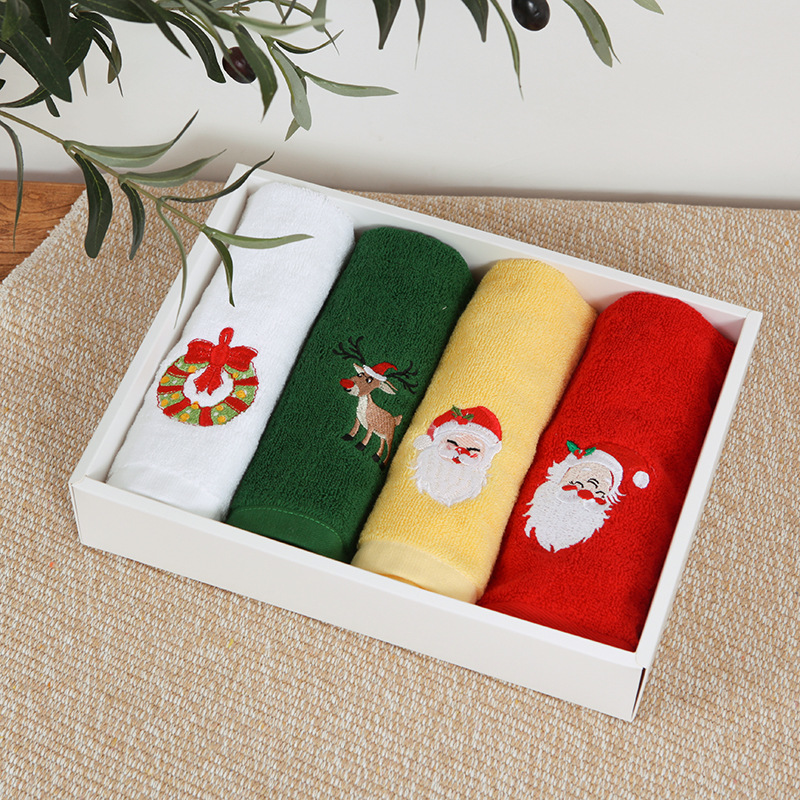 Pure cotton Christmas towel gift set for children
