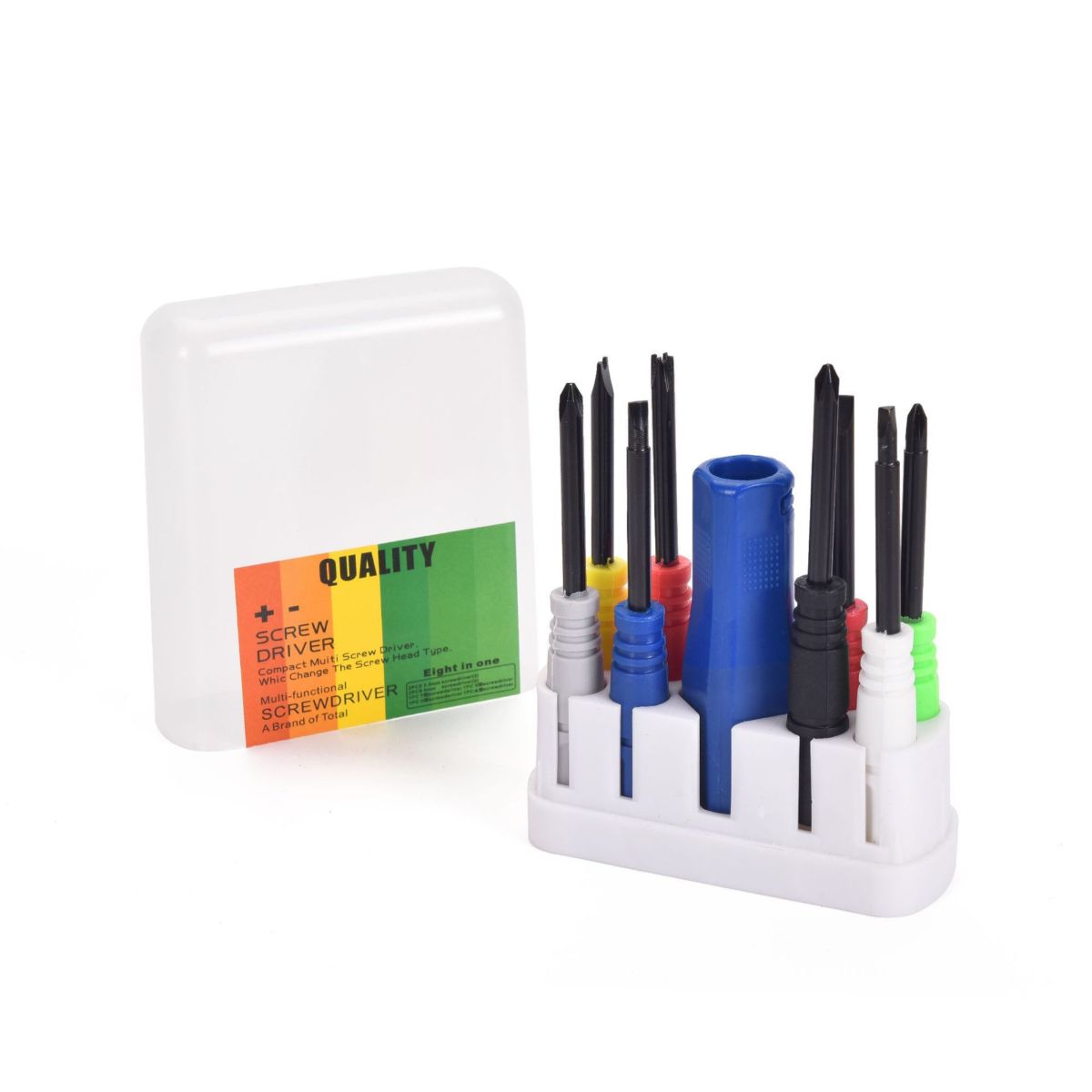 Screwdriver set, 8-piece, combination, dual-purpose