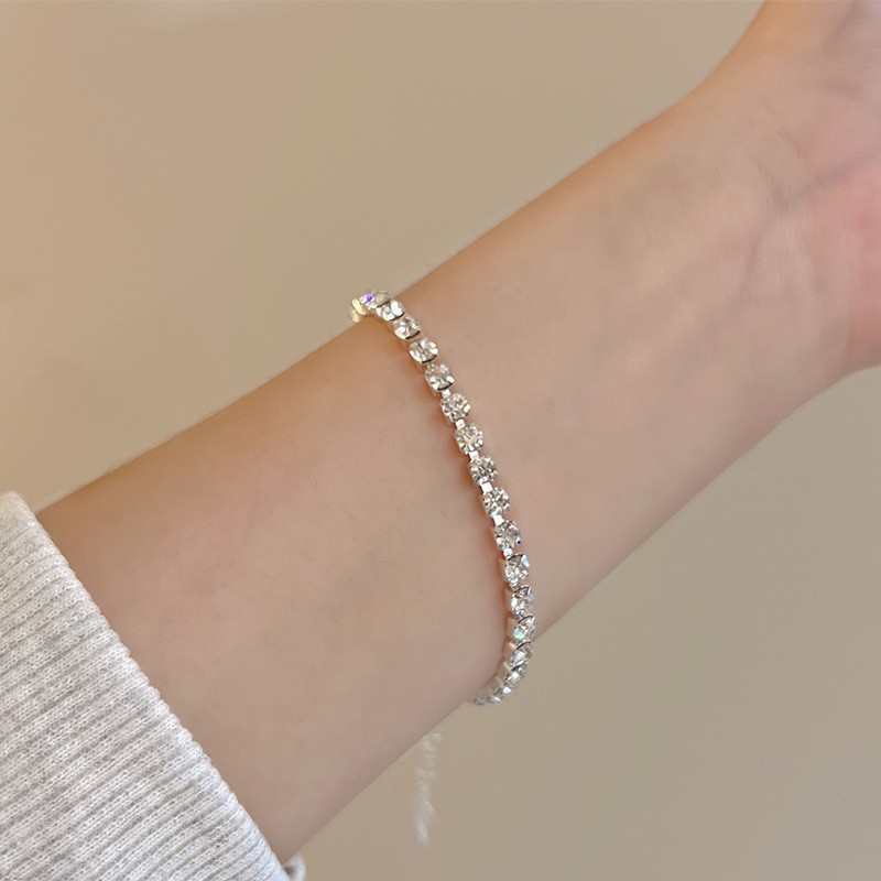 S925 sterling silver moonstone seven star bracelet elegant