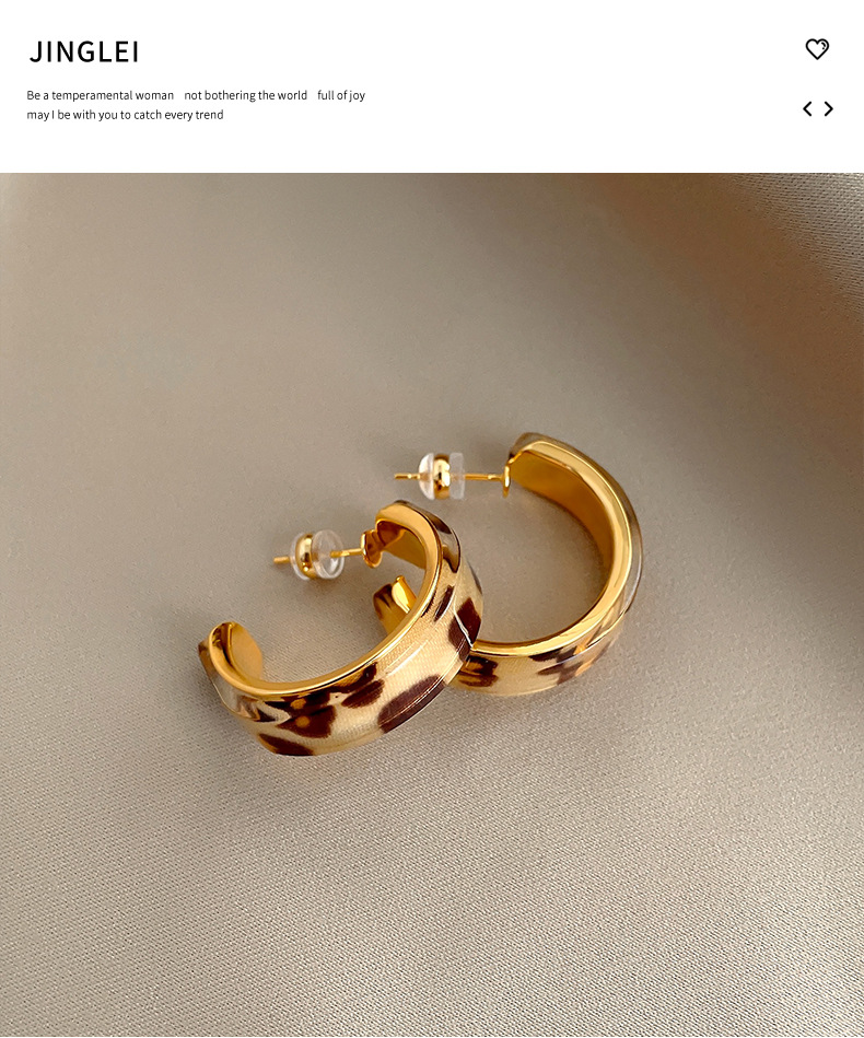 Leopardenmuster Statement-Ohrringe mit extravaganter Form