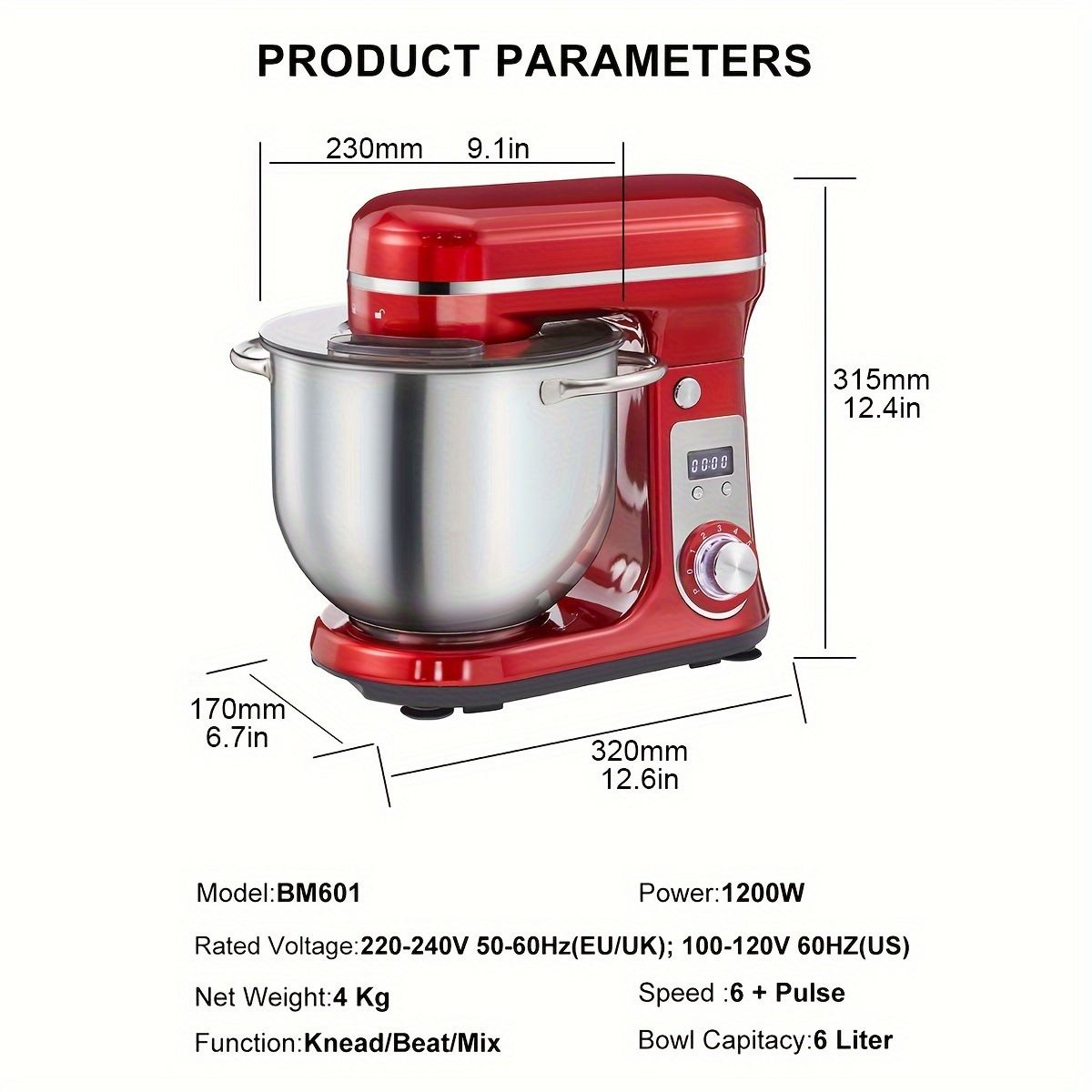 Hamur yoğurma makinesi, yumurta çırpıcı ve blender