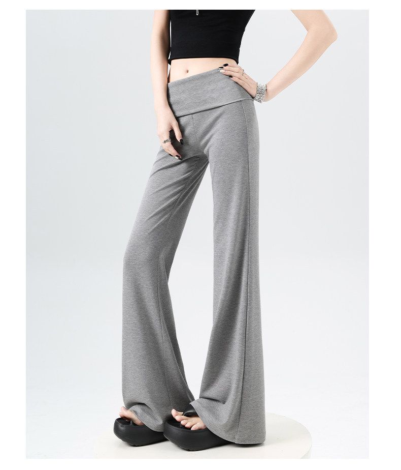 Koyu mavi micro flare yoga pantolonu kadın hızlı kuruyan