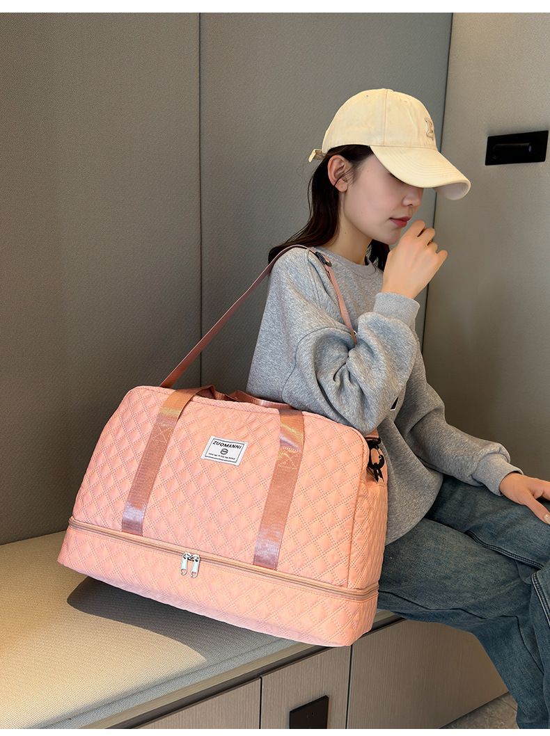 跨境健身包高级感干湿分离出差收纳运动斜挎包女大容量行李旅行包
