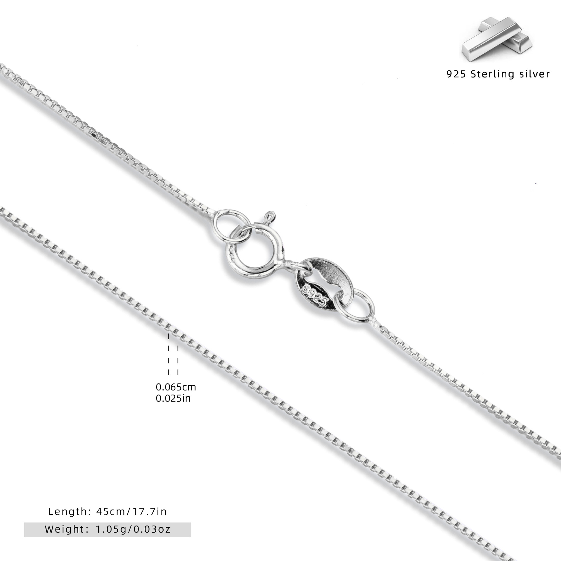 S925 sterling silver necklace, clavicle chain, DIY base