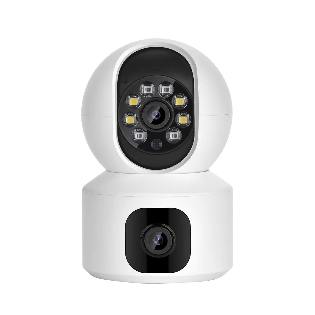 WiFi surveillance camera, 3MP dual lens, 5G wireless, rotatable mount