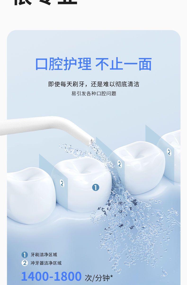 Electric oral irrigator UV sterilization portable large water tank