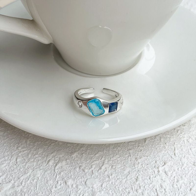 Lanzi 925 Silver Women's Ring Korean Design Adjustable
