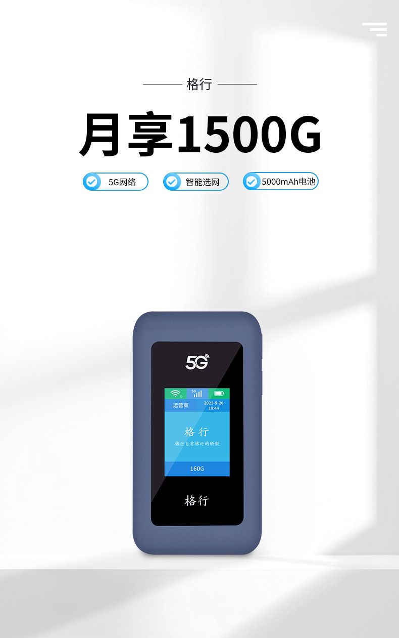 5G portable WiFi 6 router for travel and gaming