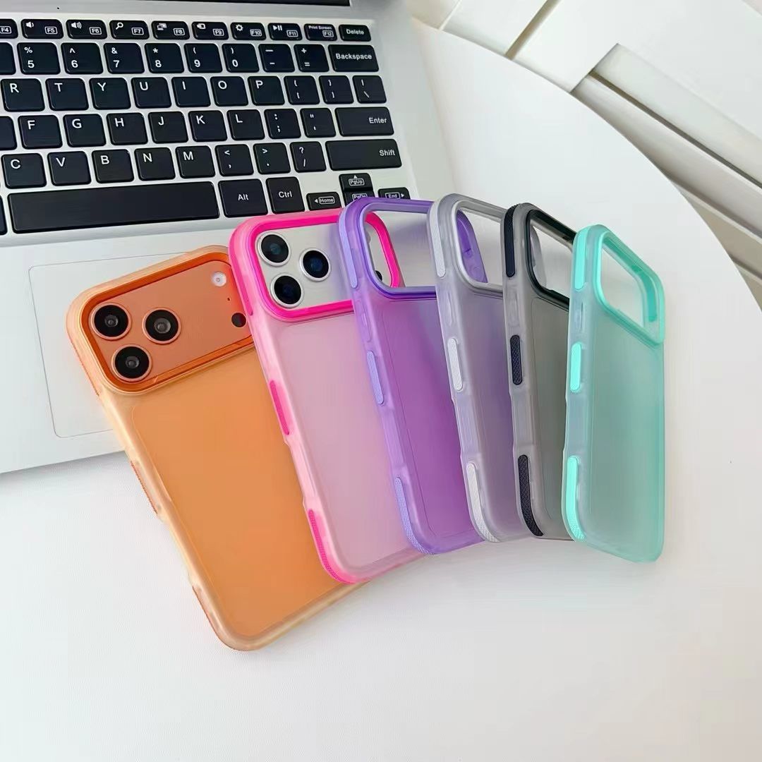 iPhone 18 Pro Max / 17 macaron transparent colorful slip-resistant case