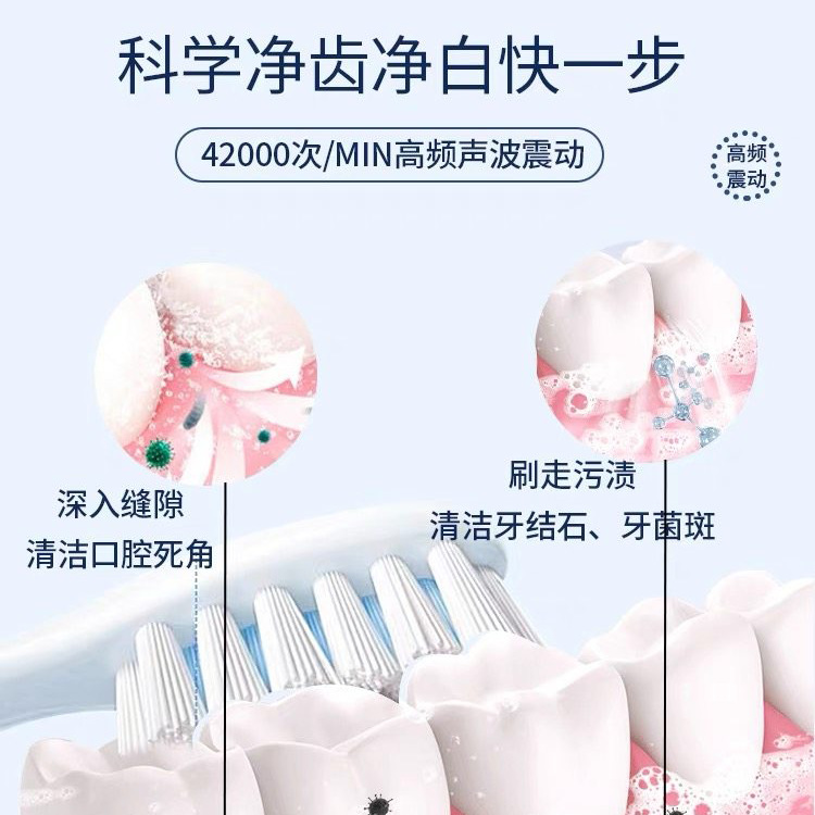 【灰度CRAYSCALE】声波电动牙刷X3跨境成人款软毛智能洁牙器源头