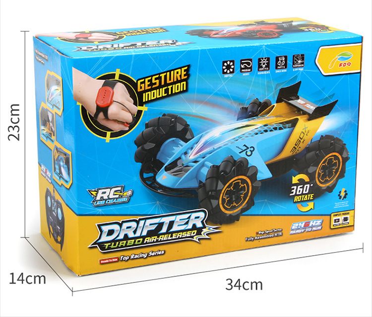 Remote control stunt car, gesture sensing, LED