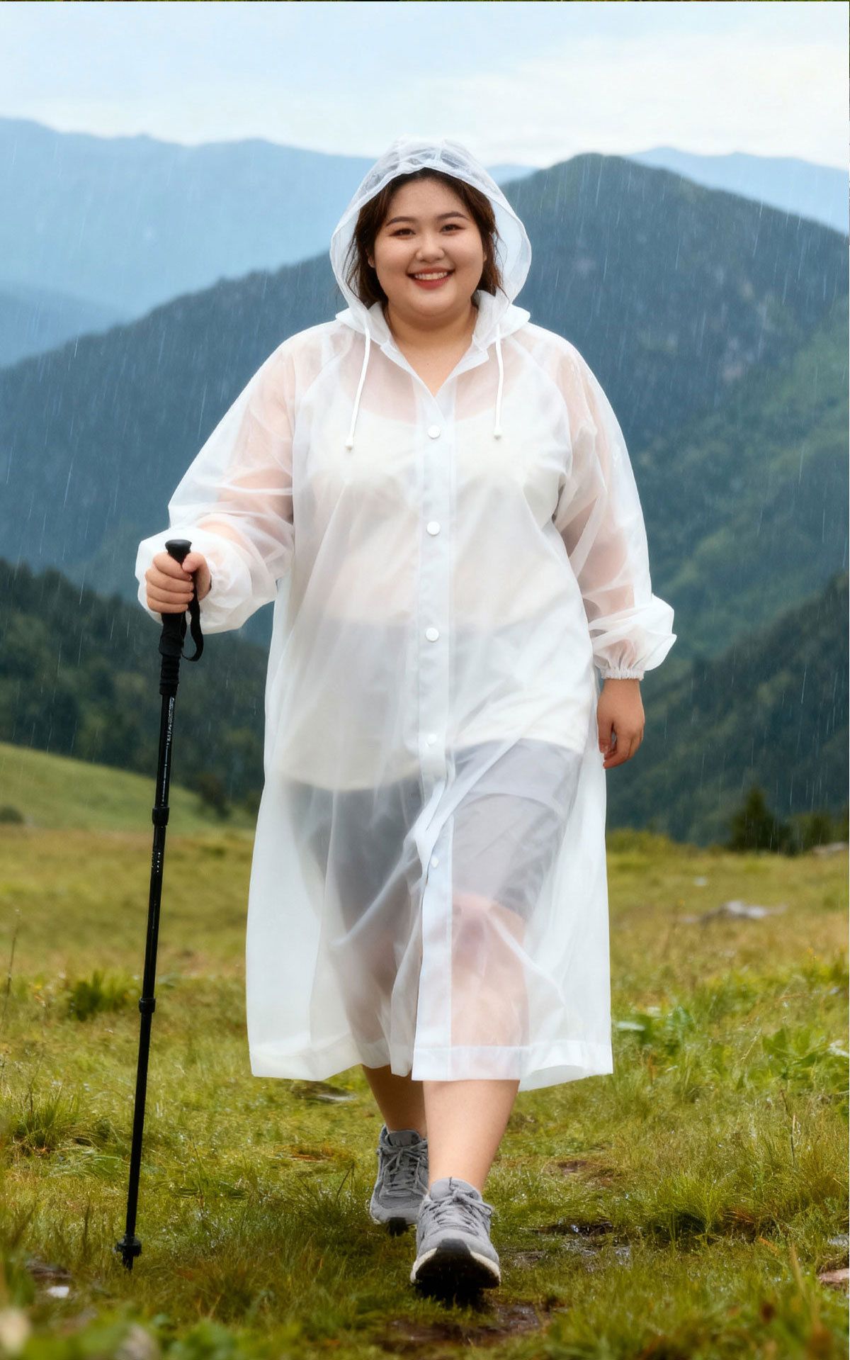 TPE Thickened Raincoat Plus Size Reusable
