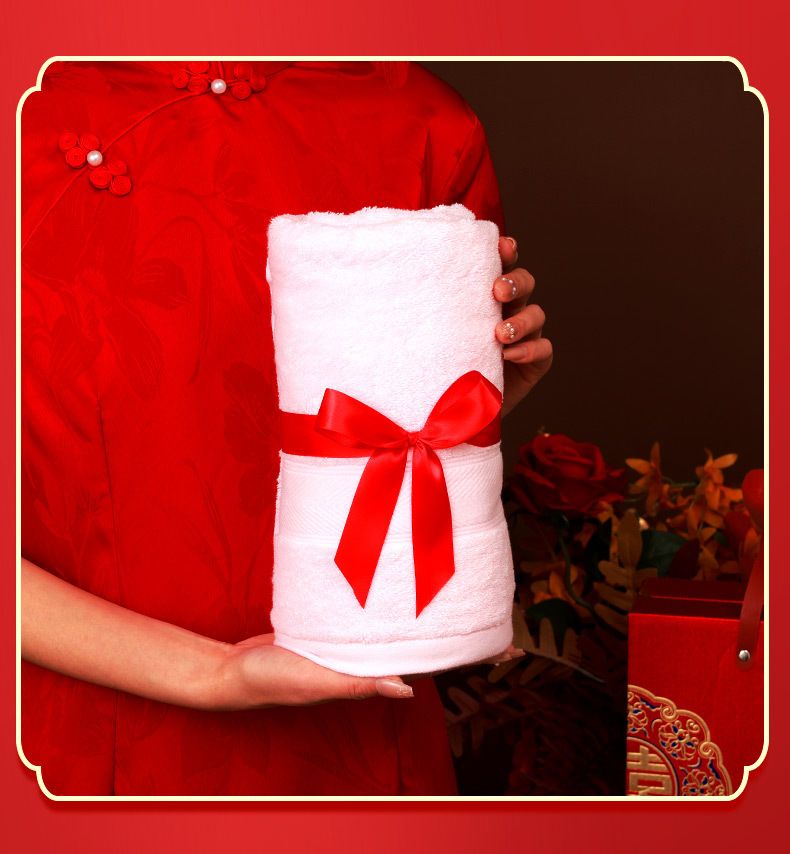 Baumwoll-Badetuchset, dreiteilig mit Geschenkbox