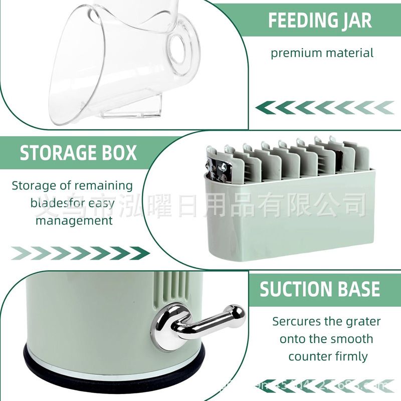Multi-function vegetable cutter with hand-crank roller, slicer and grater