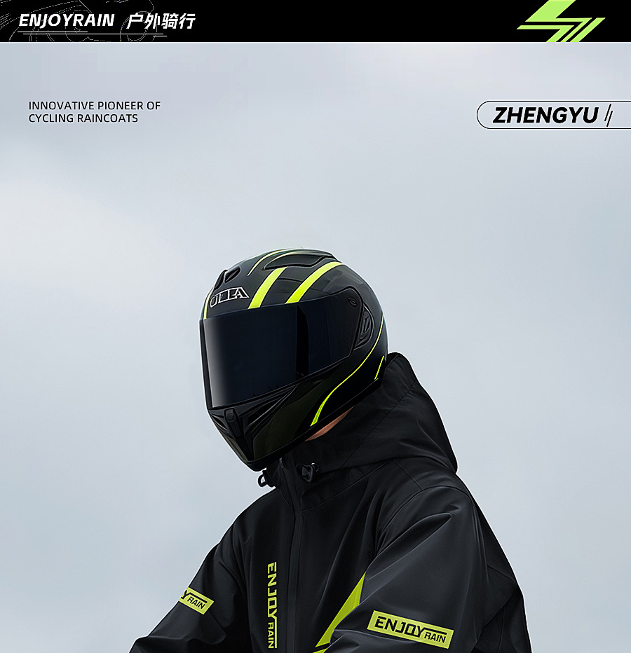 Zhengyu Two-Piece Raincoat Windproof for Motorcycles