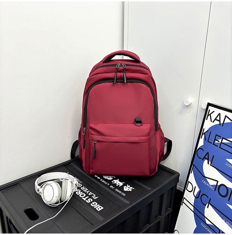 Herren- und Damen-Rucksack mit Laptop-Fach, einfarbig