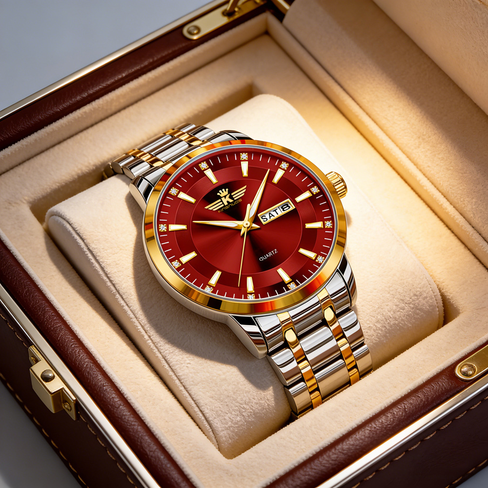 Men's Automatic Dual Calendar Watch Waterproof Luminous