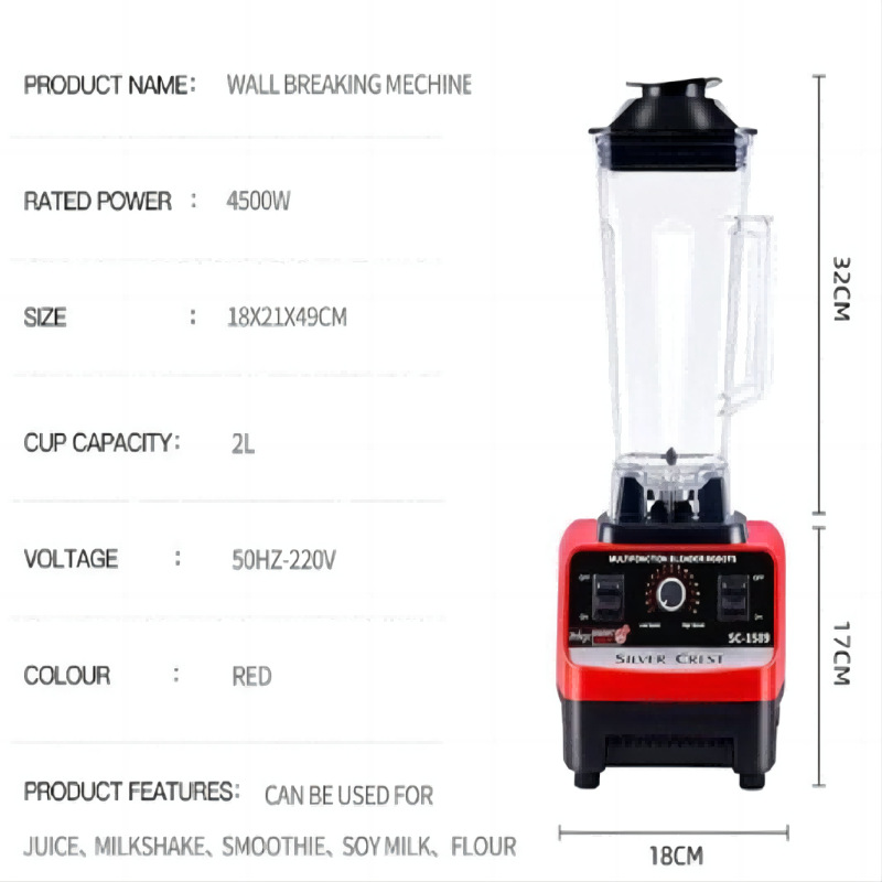 Blender mit doppeltem Behälter, hochleistungsstark, Smoothie-Maker