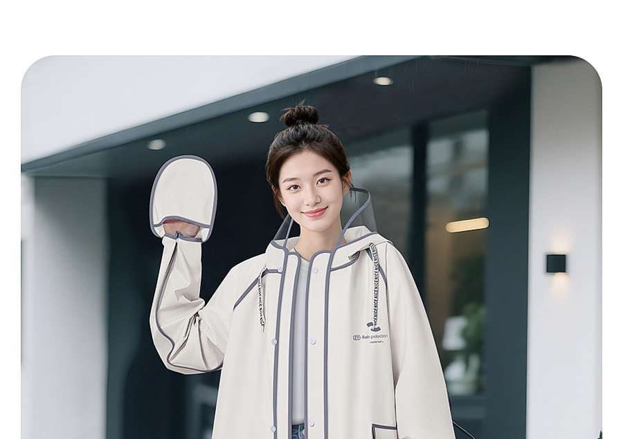 Long raincoat, full body coverage for electric bikes