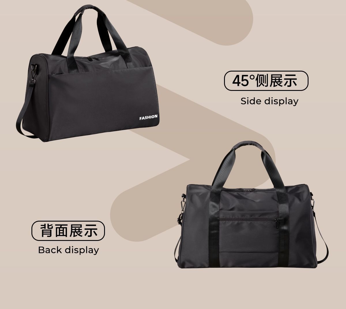 Travel handbag, large capacity, lightweight portable
