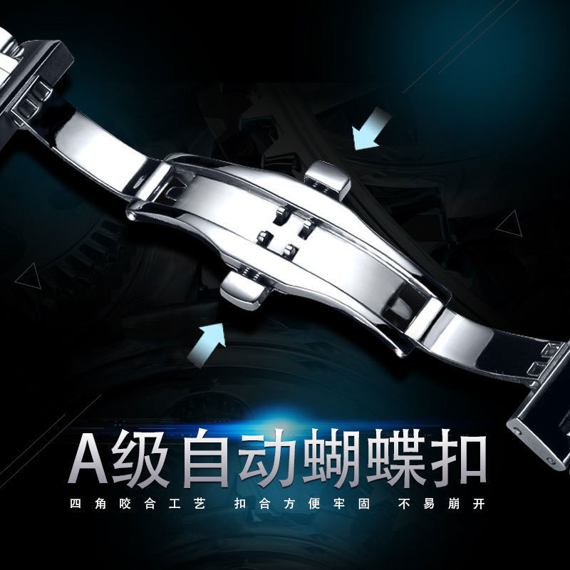 Men's Quartz Watch Hollow Caseback Calendar Luminous
