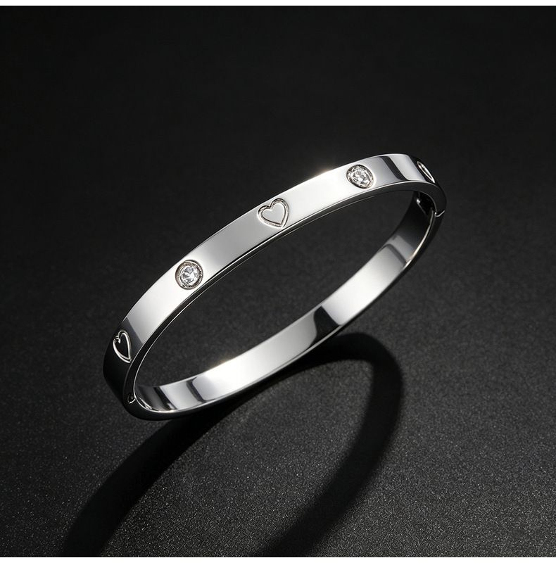 Titan-Stahl Armband, 18K vergoldet, 10 Steine mit Schiebeknoten