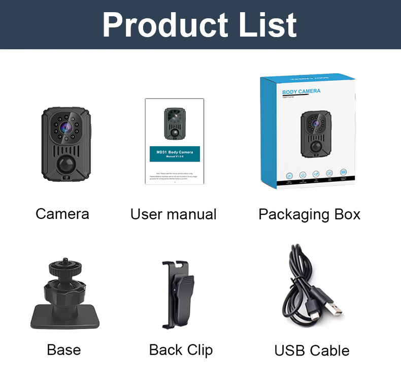 MD31 MD29 1080P camera with PIR sensor night vision