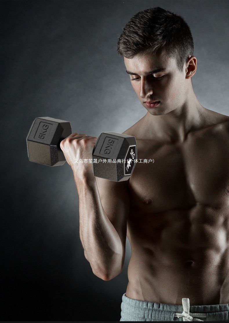 Hexagonal dumbbell pair, rubber coated, children and adults