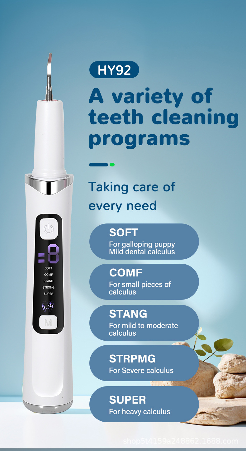 Ultrasonic dental scaler, portable, household